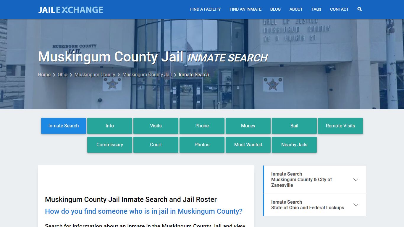 Inmate Search: Roster & Mugshots - Muskingum County Jail, OH